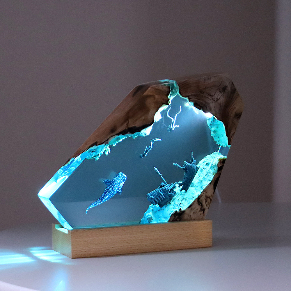 Resin Art Lamp - 새로운 크리 에이 티브 실내 침실